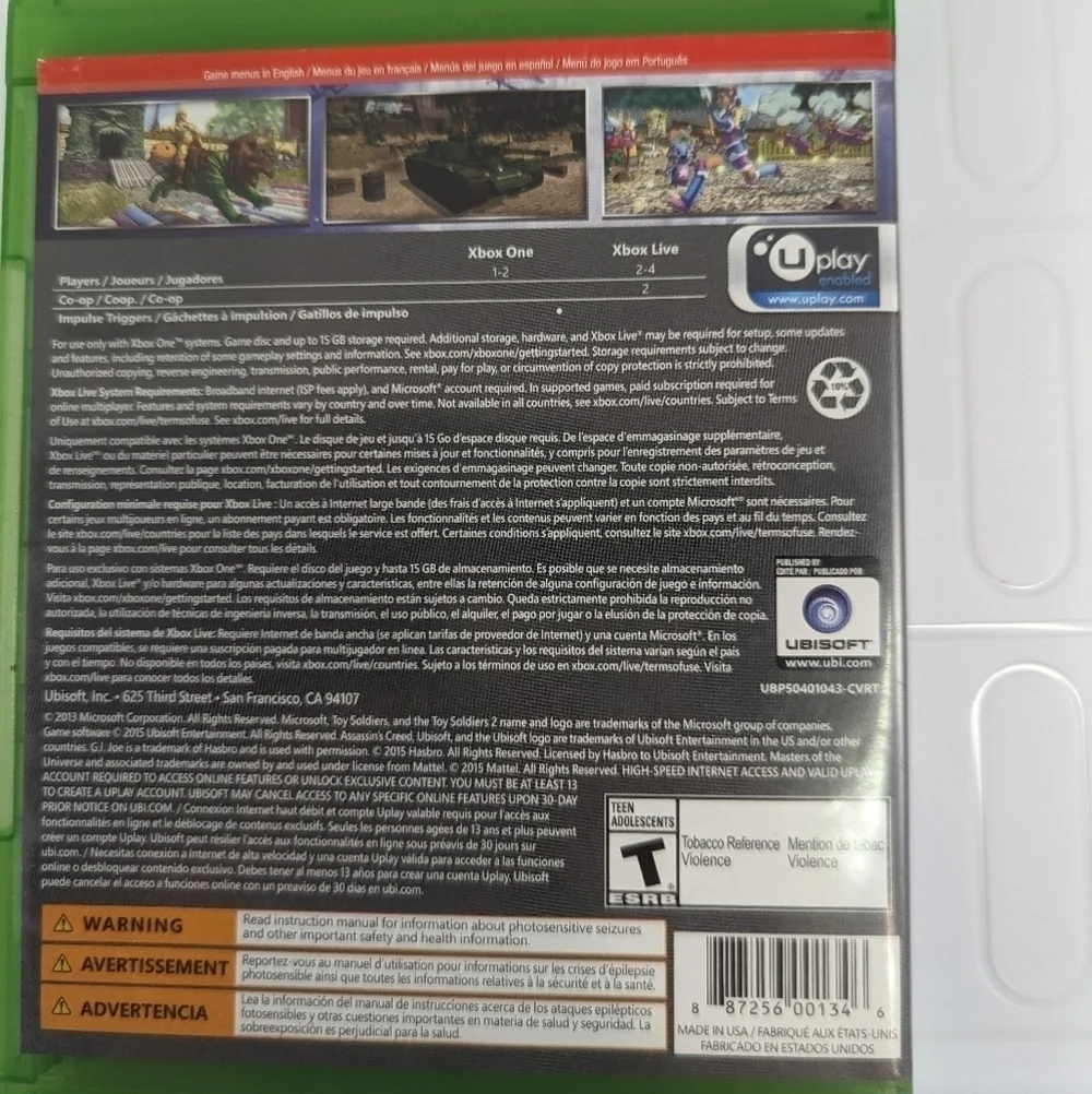Xbox One Toy Soldiers War Chest Hall of Fame Edition